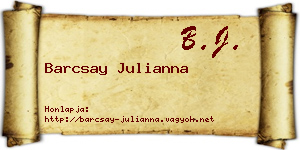Barcsay Julianna névjegykártya